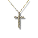 YGP Sterling 0.25ct  F-G/VS2 Lab Created Diamond Cross Pendant