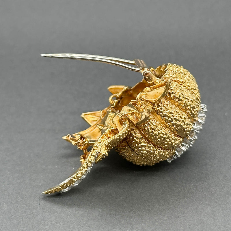 Estate Van Cleef & Arpels 18K Y Gold 2.99ctw Diamond Flower Brooch