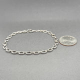 Estate 14K W Gold 0.40ctw I-J/SI2-I1 Diamond Cable Link Bracelet