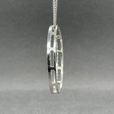 Estate 14K W Gold 0.70ctw H/SI1-2 Diamond Circle Pendant