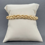 Estate 18K Y Gold 6.7mm Wheat Bracelet