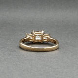 Estate 14K Y Gold 1.38ctw Princess Cut Diamond Eng. Ring