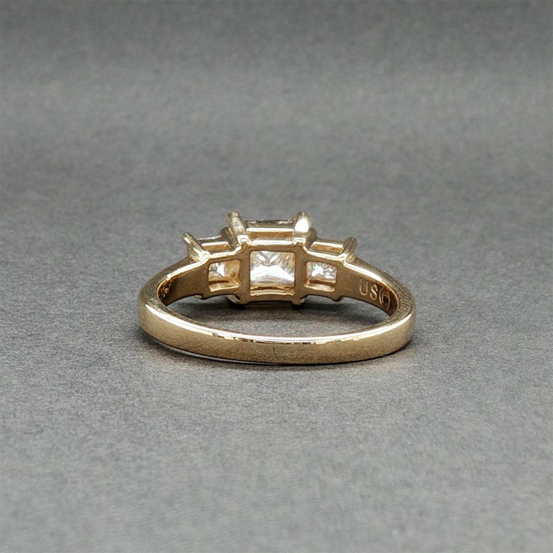 Estate 14K Y Gold 1.38ctw Princess Cut Diamond Eng. Ring