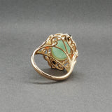 Estate 14K Y Gold 3.71ctw Jadeite Ring