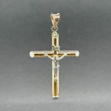 Estate 14K TT Gold INRI Crucifix Pendant