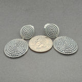 Estate David Yurman SS 0.38ctw Diamond Coil Cable Drop Earrings