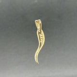 Estate 14K Y Gold 30.5mm Italian Horn Pendant