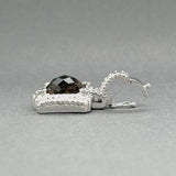 Estate Judith Ripka SS Smoky Quartz CZ Enhancer Pendant