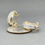 Estate 14K Y Gold 0.32ctw F-G/SI1-2 Diamond Huggie Earrings