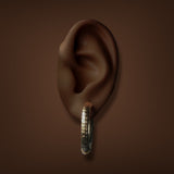 Estate 14K TT Gold 27.58mm Hoop Earrings