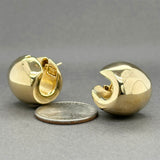 Estate 18K Y Gold 20.77mm Wide Huggie Earrings