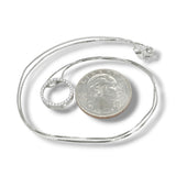 SS 0.25ct F-G/VS2 Lab Created Diamond Circle Pendant with 18" Box Chain