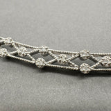 Estate 14K W Gold 5.53ctw Diamond Floral Link Necklace