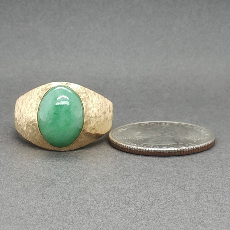Estate 14K Y Gold 4.55ct Jadeite Ring