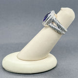 Estate David Yurman SS Amethyst & Diamond Albion Ring