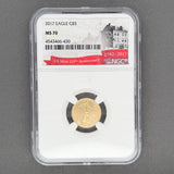 Estate 0.900 Gold 2017 American Gold Eagle $5 225th Anniversary Edition NGC MS 70