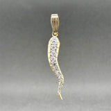 Estate 14K Y Gold 0.51ctw Diamond Italian Horn Pendant