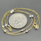 Estate 14K Y Gold 0.92ctw H-I/SI2-I1 Diamond By The Yard Necklace