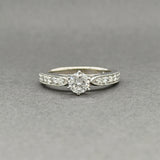 Estate 14K W Gold 0.97ctw H/SI1 Diamond Eng. Ring