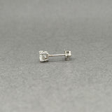 Estate 14K W Gold 0.29ct H/SI2 Diamond Single Stud Earring
