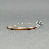 Estate 14K W Gold 0.05ct I/I1 Diamond Single Stud Earring