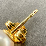 Estate Tiffany & Co. 18K Y Gold 7mm Akoya Pearl Stud Earrings