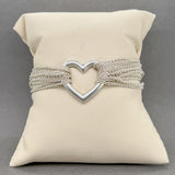 Estate Tiffany & Co. SS Multistrand Heart Toggle Bracelet