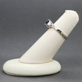 Estate 14K W Gold 0.75ct Saphire & 0.43ctw Diamond Ring