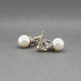 Estate David Yurman SS 18 Pearl Drop Earrings