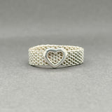 Estate Tiffany & Co. SS Heart Mesh Ring
