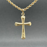 Estate 14K Y Gold 34.19mm Cross Pendant