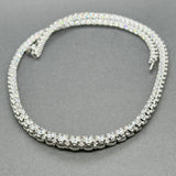 Estate 14K W Gold 10.21ctw G-I/VS2-SI1 Diamond Riviere Tennis Necklace