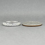 Estate 14K W Gold 1.05ctw Diamond Anniversary Ring