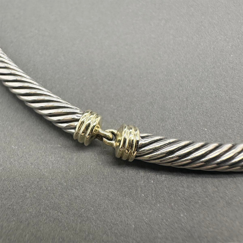 Estate David Yurman SS 14 Metro Cable Collar Necklace
