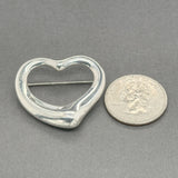 Estate Tiffany & Co. SS Peretti Open Heart Pin