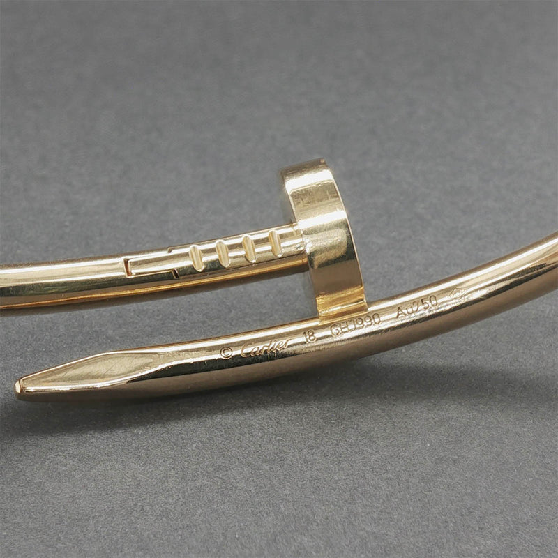 Estate Cartier 18K R Gold Juste En Clou Classic Bracelet
