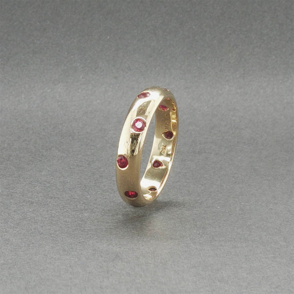 Estate Tiffany & Co. 18K Y Gold 0.40ctw Ruby Etoile Ring
