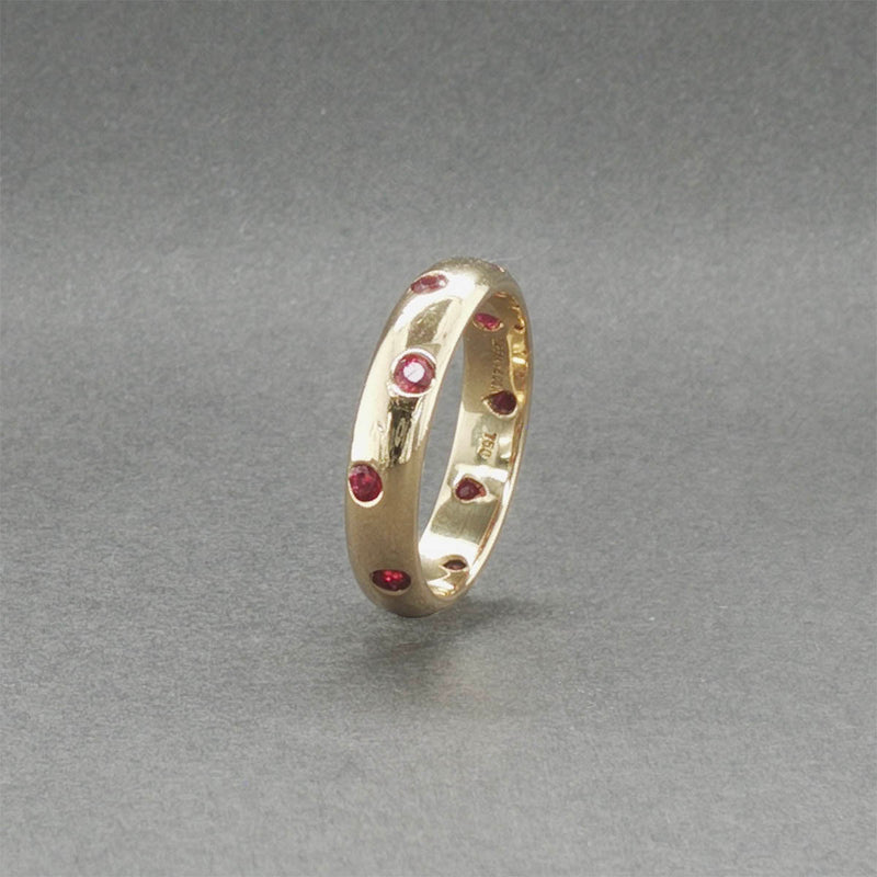 Estate Tiffany & Co. 18K Y Gold 0.40ctw Ruby Etoile Ring