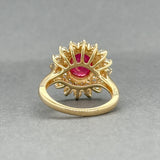 Estate 14K Y Gold 1.91ct Ruby & 0.88ctw Diamond Cocktail Ring
