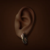 Estate 14K TT Gold 20.10mm Huggie Earrings