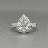 Estate 18K W Gold 3.02ctw G-H/VS1-SI1 Diamond Eng. Ring