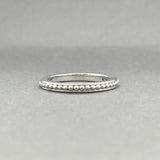 Estate Hidalgo 18K W Gold Beaded Ring