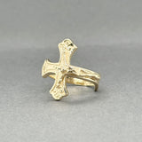Estate 14K Y Gold Crucifix Ring