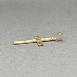 Estate 14K Y Gold 27.7mm Cross Pendant