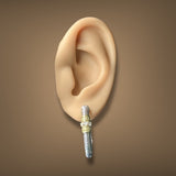 Estate Judith Ripka SS 18 0.17ctw Diamond Hoop Earrings