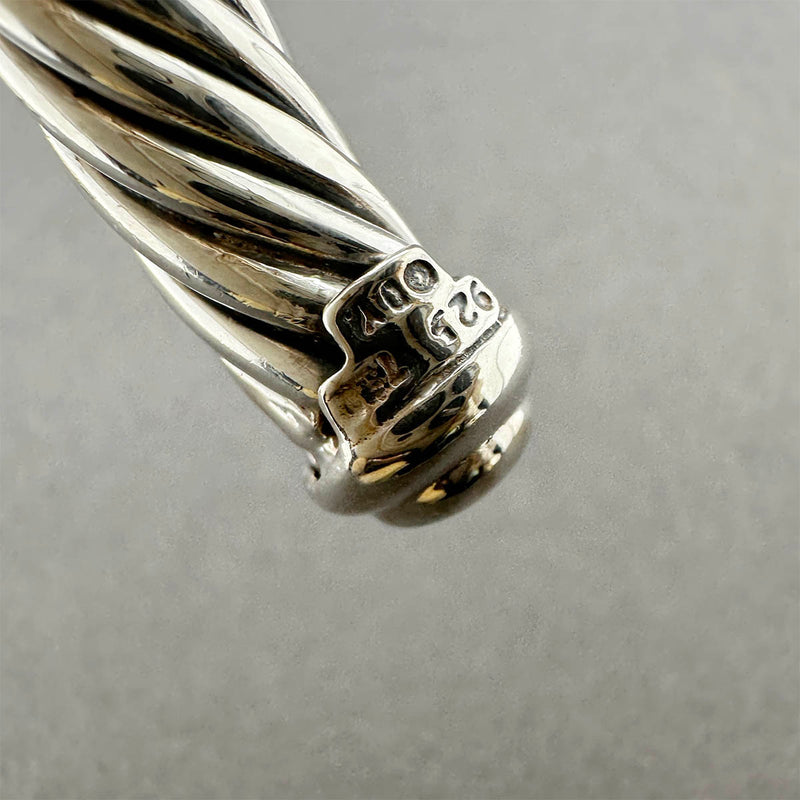 Estate David Yurman SS 18 X Cuff Bracelet