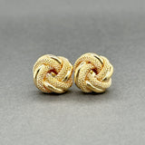 Estate 18K Y Gold Lover’s Knot Stud Earrings