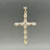 Estate 14K Y Gold 0.07ctw Diamond Cross Pendant