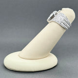 Estate 14K W Gold 1.67ctw H/SI1-2 Diamond Chevron Ring