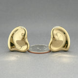 Estate Tiffany & Co. 18K Y Gold Peretti Full Heart Clip On Earrings